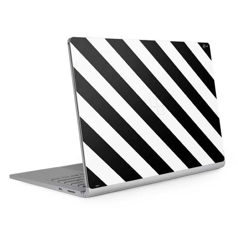 Black and White Geometric Stripes Surface Book 2 15in Skin